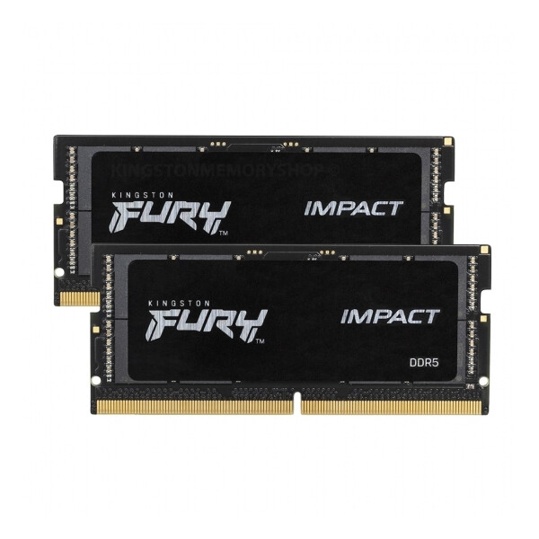 Kingston Fury Impact DDR5 16GB RAM με 2x8GB Modules και Ταχύτητα 4800 για Laptop Κωδικός KF548S38IBK2-16