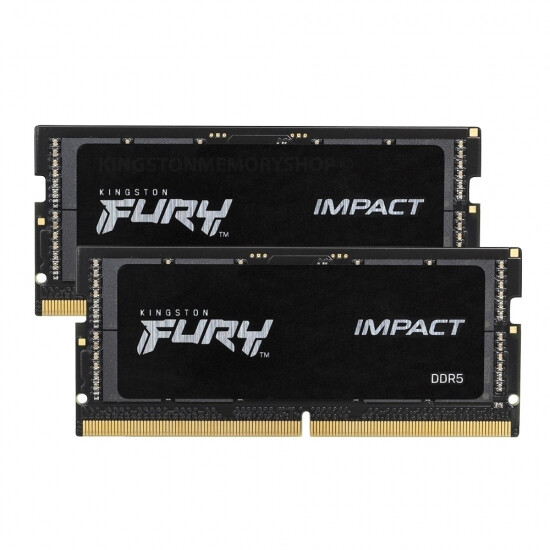 Kingston Fury Impact DDR5 16GB RAM με 2x8GB Modules και Ταχύτητα 4800 για Laptop Κωδικός KF548S38IBK2-16