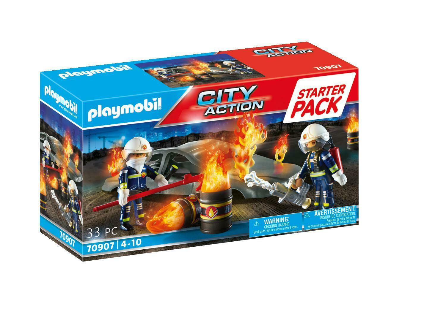 Playmobil City Action Starter Pack Άσκηση Πυροσβεστικής για 4-10 ετών Κωδικός 70907