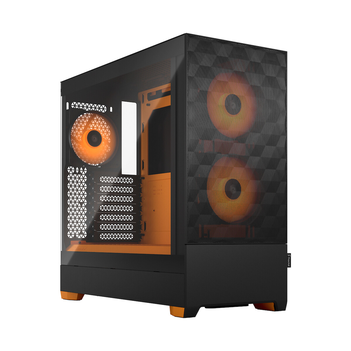 Fractal Design Pop Air Gaming Mini Tower Κουτί Υπολογιστή με Πλαϊνό Παράθυρο και RGB Φωτισμό RGB Orange Core