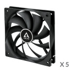 Arctic F12 Case Fan 120mm 1350rpm / 53cfm Χωρίς Led Φωτισμό και Σύνδεση 3-Pin 5τμχ
