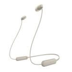Sony WI-C100 In-ear Bluetooth Handsfree Ακουστικά με Αντοχή στον Ιδρώτα Μπεζ