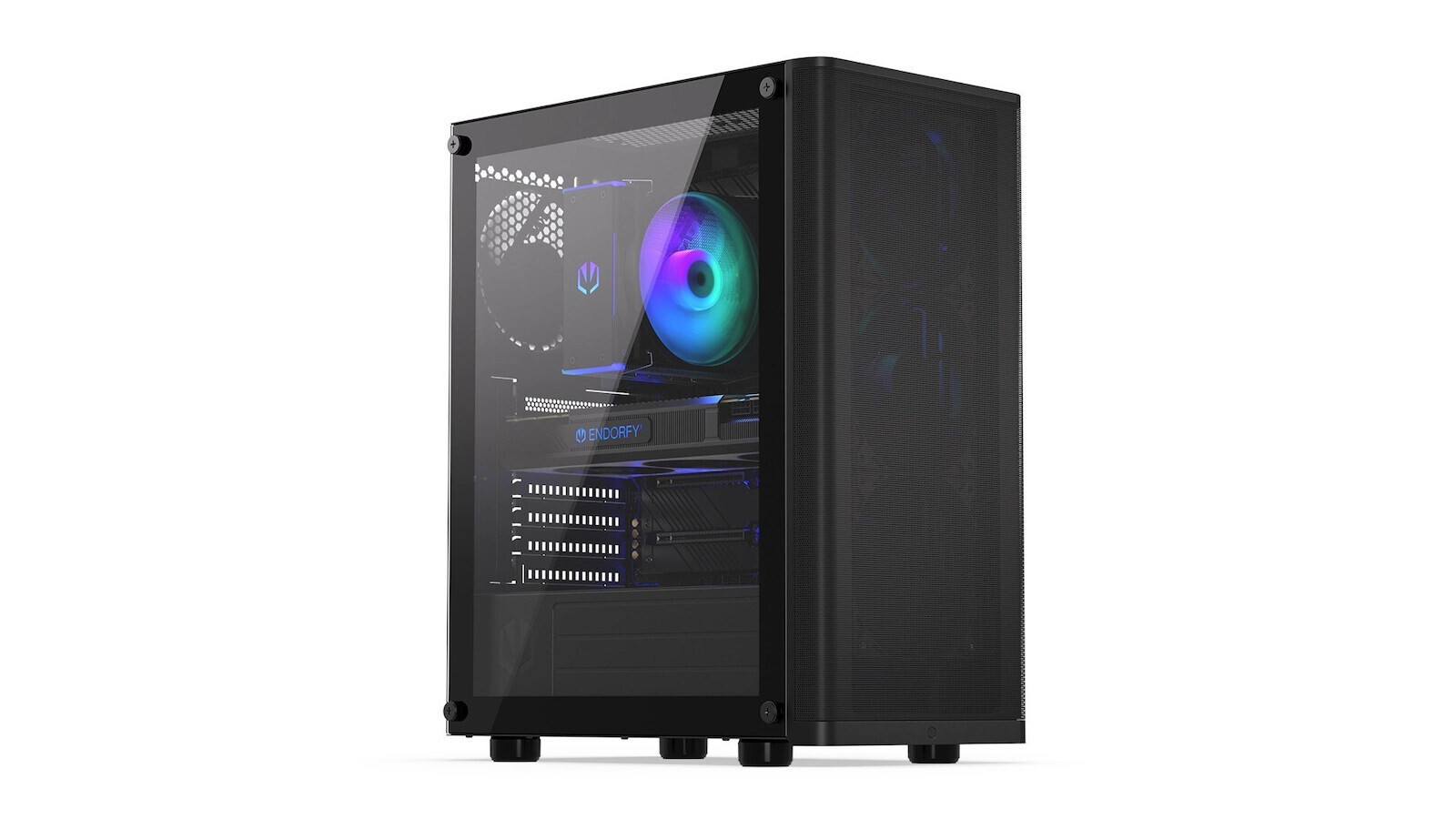 Endorfy Ventum 200 Air Gaming Midi Tower Κουτί Υπολογιστή με Πλαϊνό Παράθυρο Μαύρο