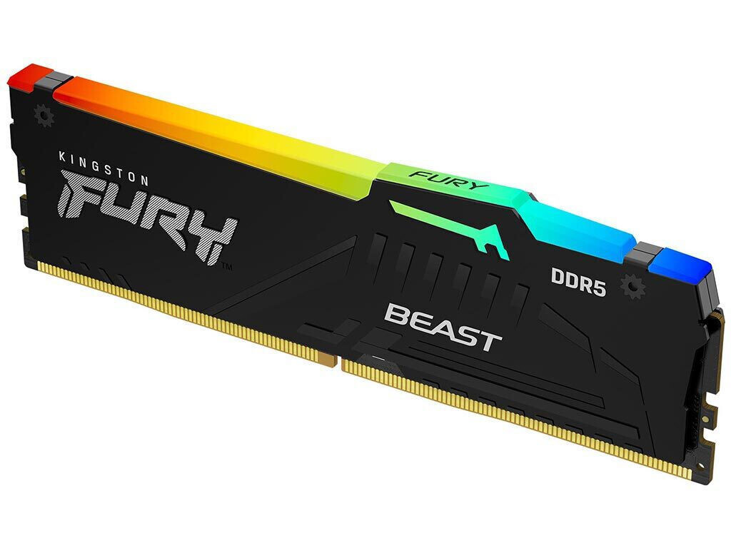 Kingston Fury Beast RGB DDR5 με Module 1x8GB και Ταχύτητα 5600 για Desktop Κωδικός KF556C36BBEA-8
