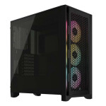Corsair 4000D RGB Airflow Gaming Midi Tower Κουτί Υπολογιστή με Πλαϊνό Παράθυρο Μαύρο
