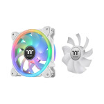 Thermaltake SWAFAN 12 Reverse Blade Case Fan 120mm 2000rpm / 54.85cfm με RGB Φωτισμό και Σύνδεση 9-Pin 3τμχ Premium Edition White