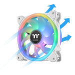 Thermaltake SWAFAN 12 Reverse Blade Case Fan 120mm 2000rpm / 54.85cfm με RGB Φωτισμό και Σύνδεση 9-Pin 3τμχ Premium Edition White