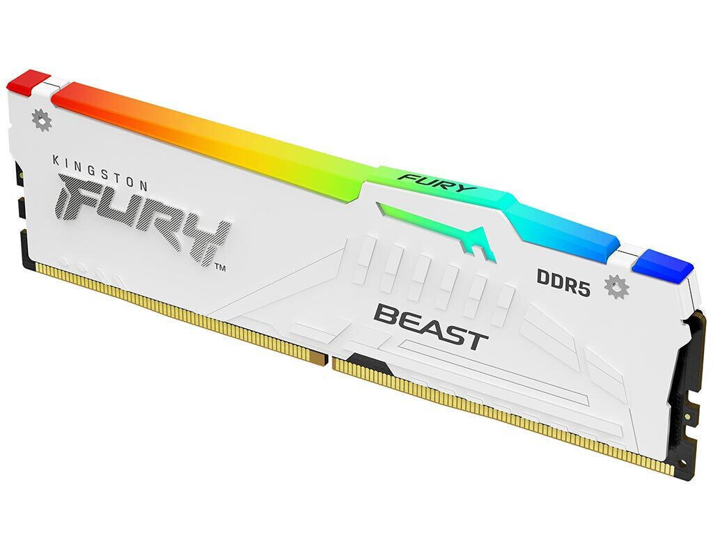 Kingston Fury Beast RGB DDR5 με Module 1x16GB και Ταχύτητα 5600 για Desktop Κωδικός KF556C36BWEA-16