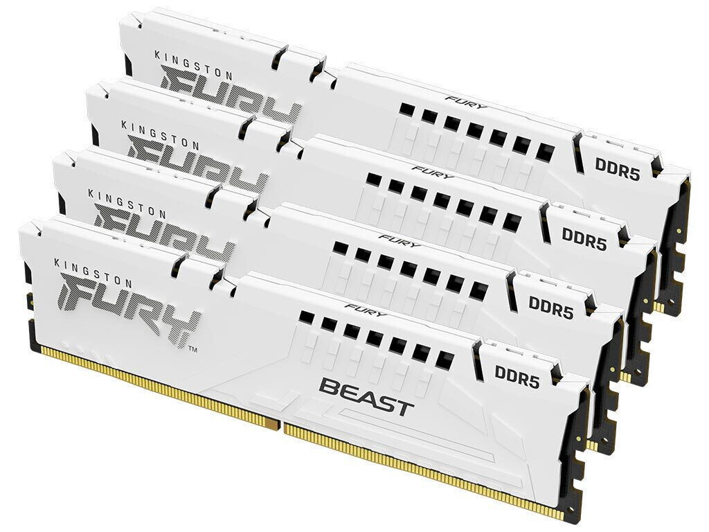 Kingston Fury Beast DDR5 64GB RAM με 4x16GB Modules και Ταχύτητα 6000 για Desktop Κωδικός KF560C40BWK4-64