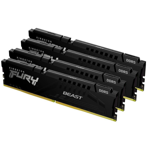 Kingston Fury Beast DDR5 64GB RAM με 4x16GB Modules και Ταχύτητα 6000 για Desktop Κωδικός KF560C40BBK4-64