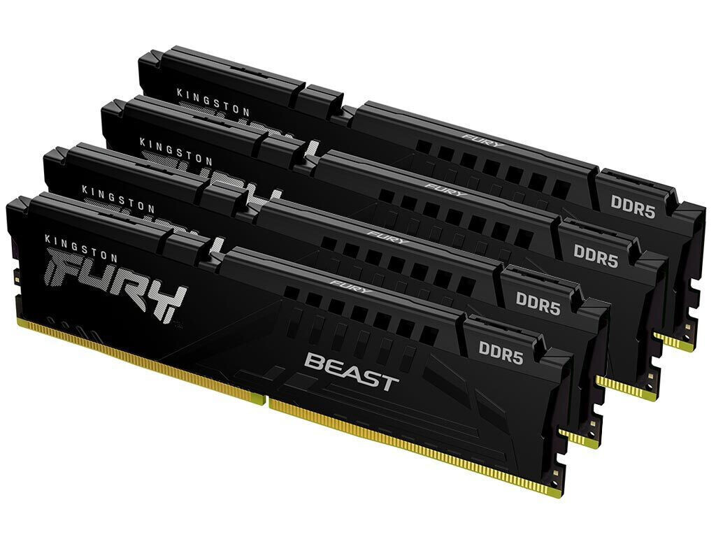 Kingston Fury Beast DDR5 64GB RAM με 4x16GB Modules και Ταχύτητα 6000 για Desktop Κωδικός KF560C40BBK4-64