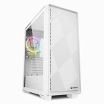 Sharkoon VS8 RGB Gaming Micro Tower Κουτί Υπολογιστή με Πλαϊνό Παράθυρο Λευκό