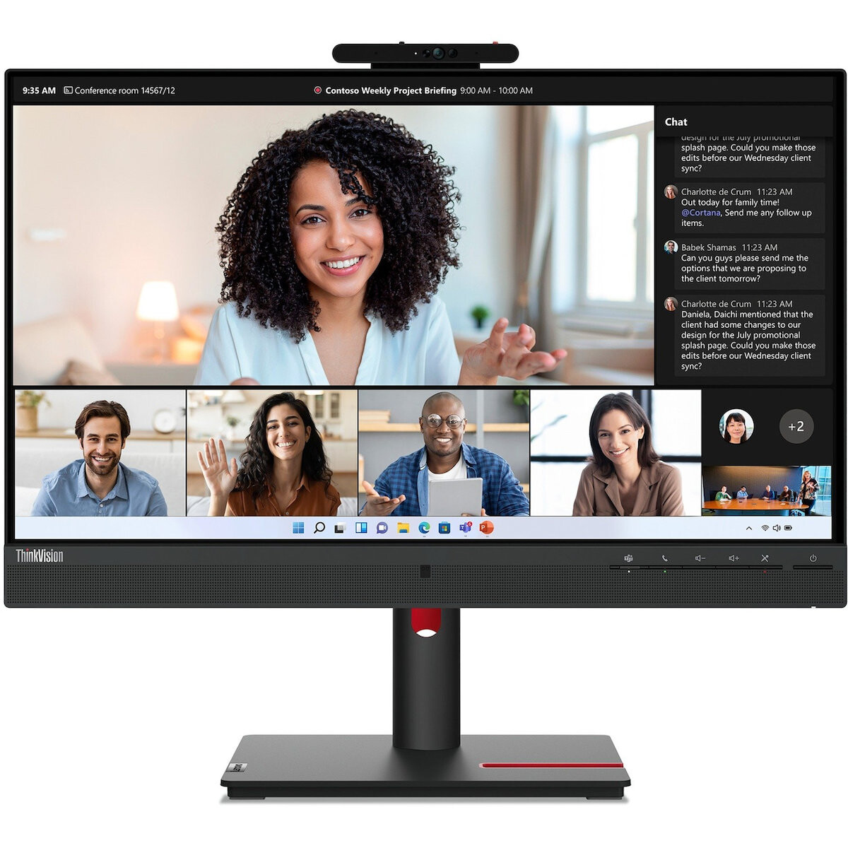 Lenovo ThinkVision T24mv-30 IPS Monitor 23.8 FHD 1920x1080 με Χρόνο Απόκρισης 6ms GTG