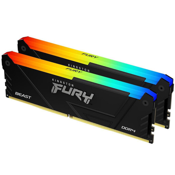 Kingston Fury Beast DDR4 64GB RAM με 2x32GB Modules και Ταχύτητα 3200 για Desktop Κωδικός KF432C16BB2AK2/64