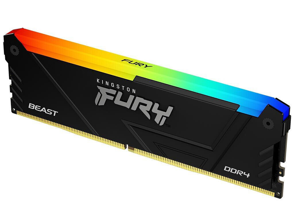 Kingston Fury Beast RGB DDR4 με Module 1x8GB και Ταχύτητα 3600 για Desktop Κωδικός KF436C17BB2A/8