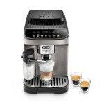 DeLonghi Magnifica Evo Αυτόματη Μηχανή Espresso 1450W Πίεσης 15bar για Cappuccino με Μύλο Άλεσης Ασημί