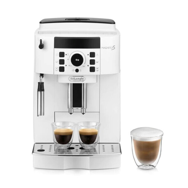 DeLonghi Magnifica S Αυτόματη Μηχανή Espresso 1450W Πίεσης 15bar με Μύλο Άλεσης Λευκή Ecam 21.117.W