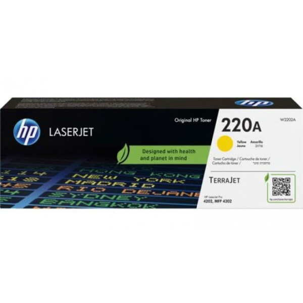 HP 220a Γνήσιο Toner Laser Εκτυπωτή Κίτρινο 1800 Σελίδων W2202A