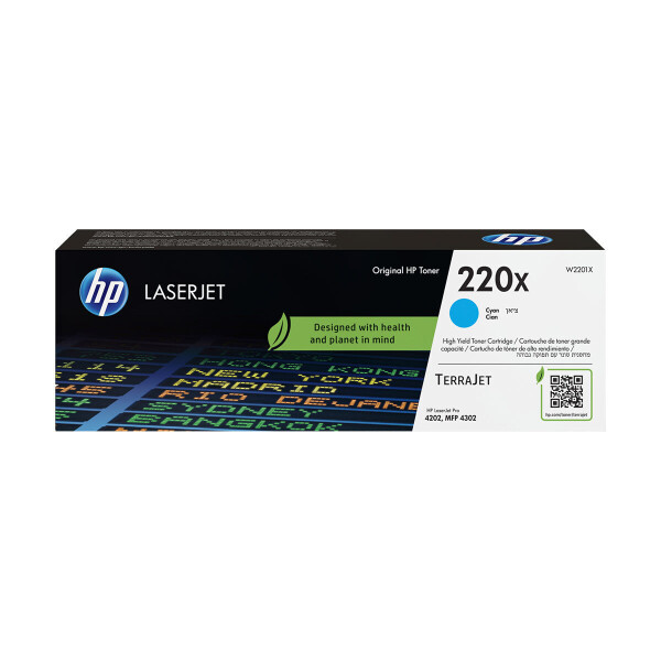 HP 220X Γνήσιο Toner Laser Εκτυπωτή Κυανό High Capacity High Yield 5500 Σελίδων