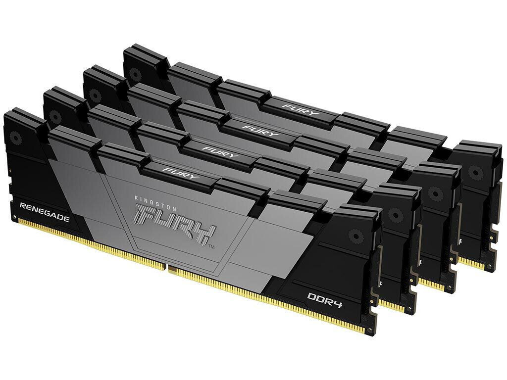 Kingston Fury Renegade DDR4 64GB RAM με 4x16GB Modules και Ταχύτητα 3600 για Desktop Κωδικός KF436C16RB12K4/64