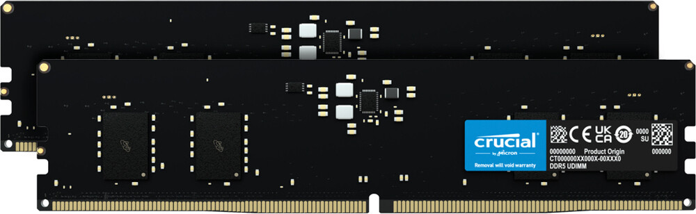 Crucial DDR5 16GB RAM με 2x8GB Modules και Ταχύτητα 5600 για Desktop Κωδικός CT2K8G56C46U5