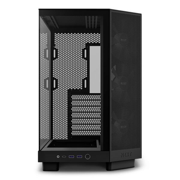 NZXT H6 Flow RGB Gaming Midi Tower Κουτί Υπολογιστή με Πλαϊνό Παράθυρο Μαύρο