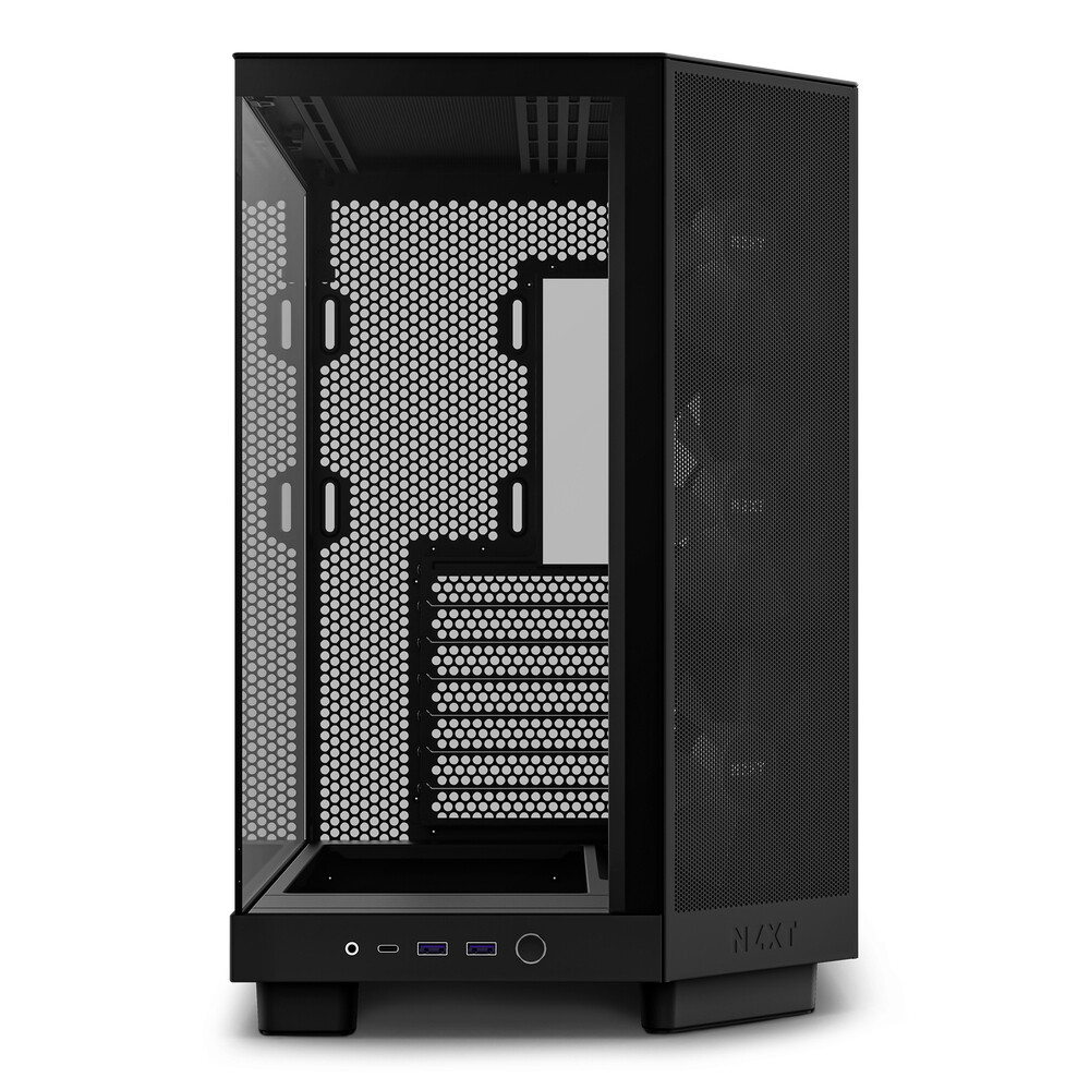 NZXT H6 Flow RGB Gaming Midi Tower Κουτί Υπολογιστή με Πλαϊνό Παράθυρο Μαύρο