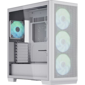 APNX C1 Gaming Midi Tower Κουτί Υπολογιστή με Πλαϊνό Παράθυρο και RGB Φωτισμό Λευκό