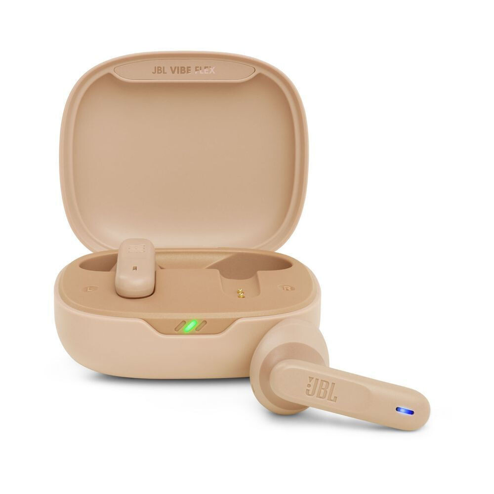 JBL Vibe Flex In-ear Bluetooth Handsfree Ακουστικά με Θήκη Φόρτισης Μπεζ