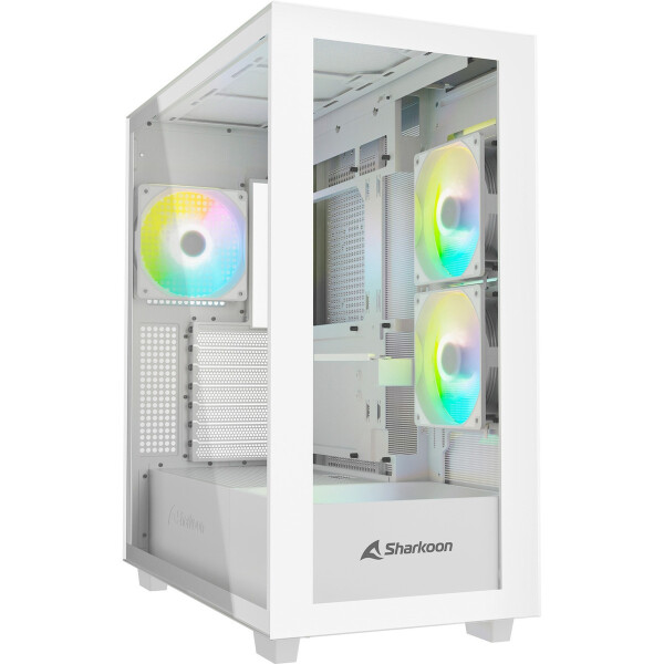 Sharkoon Rebel C60 RGB Gaming Midi Tower Κουτί Υπολογιστή με Πλαϊνό Παράθυρο Λευκό