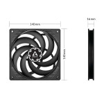 Arctic P14 Slim PWM PST Case Fan 140mm 1800rpm / 52cfm Χωρίς Led Φωτισμό και Σύνδεση 4-Pin