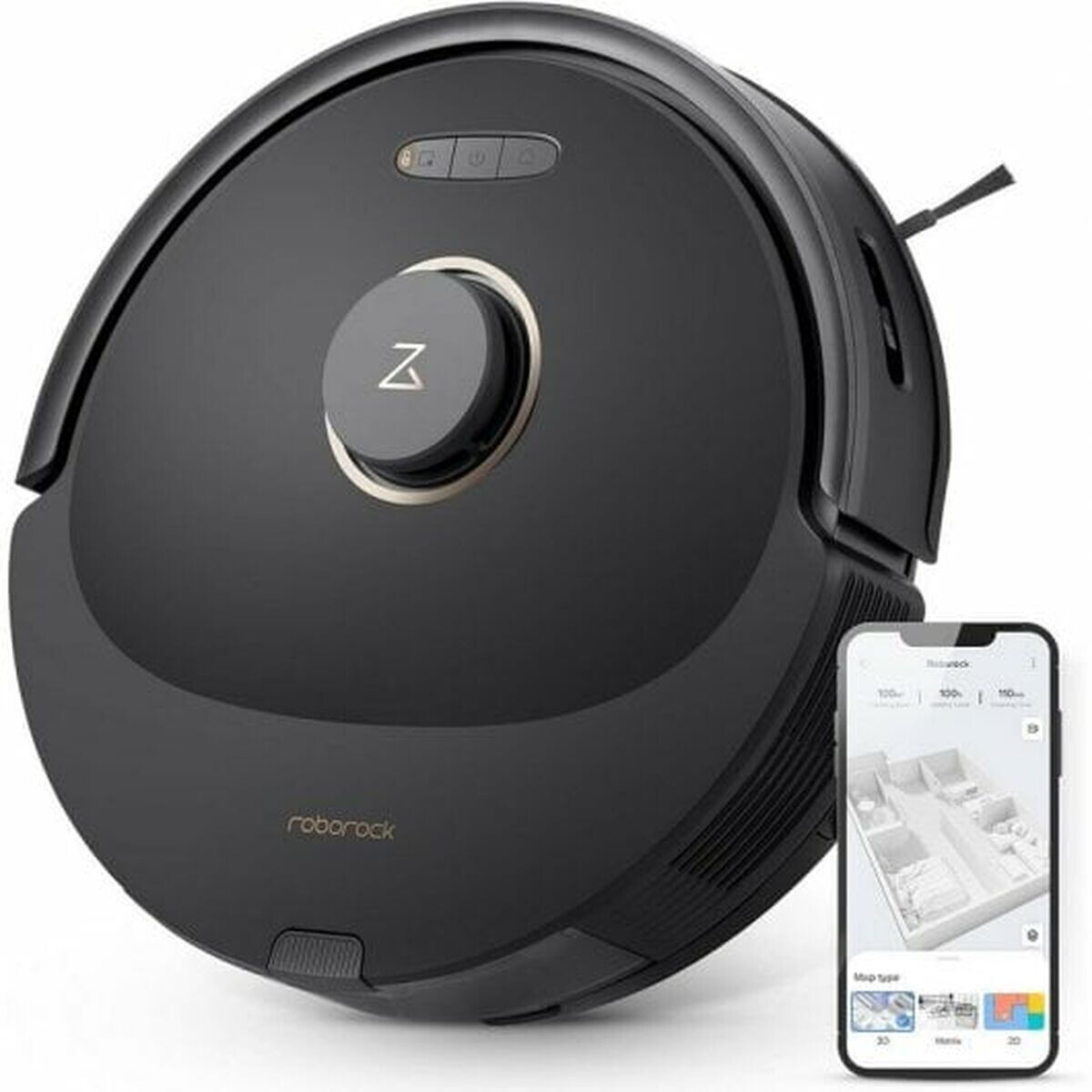 Roborock Q8 Max Σκούπα Ρομπότ για Σκούπισμα Σφουγγάρισμα με Χαρτογράφηση και Wi-Fi Μαύρη
