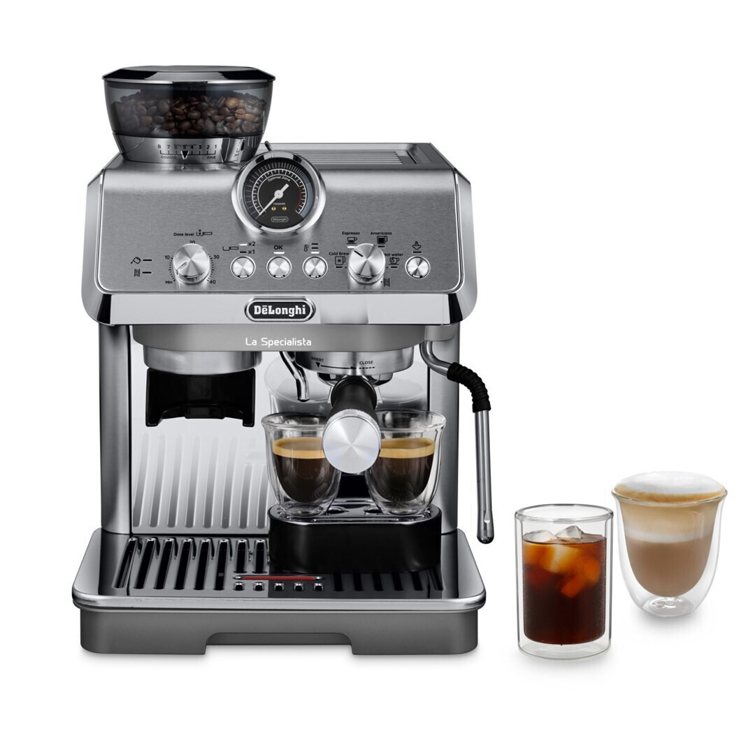 DeLonghi La Specialista Arte Evo Αυτόματη Μηχανή Espresso 1450W Πίεσης 15bar με Μύλο Άλεσης Γκρι