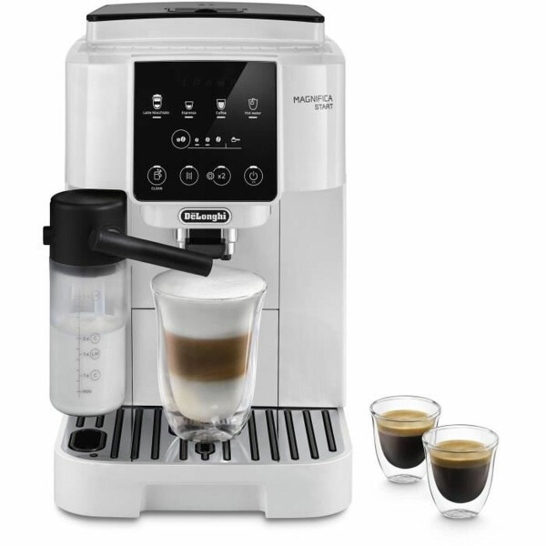 DeLonghi Magnifica Start Αυτόματη Μηχανή Espresso 1450W Πίεσης 15bar για Cappuccino με Μύλο Άλεσης Λευκή