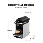 DeLonghi Pixie Καφετιέρα για Κάψουλες Nespresso Πίεσης 19bar Silver Κωδικός EN127.S