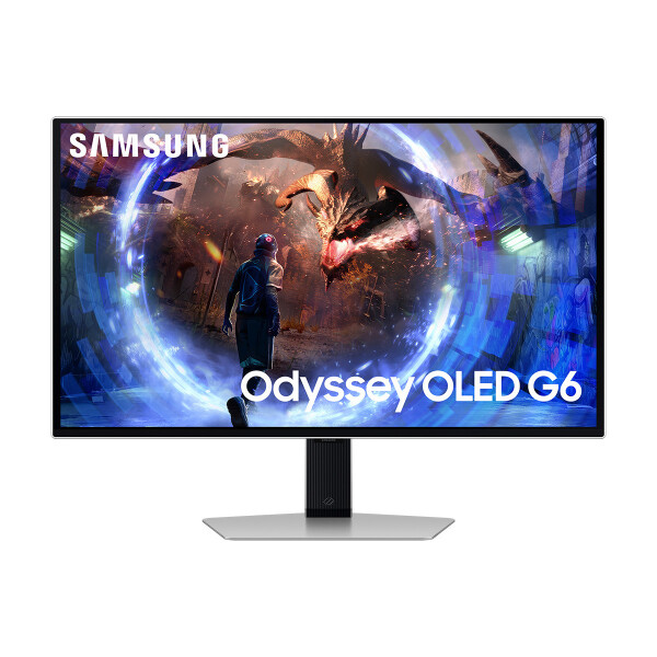 Samsung Odyssey G6 G60SD QD-OLED HDR Monitor 27 QHD 2560x1440 360Hz με Χρόνο Απόκρισης 0.03ms GTG Ασημί