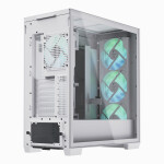 APNX C1 Gaming Midi Tower Κουτί Υπολογιστή με Πλαϊνό Παράθυρο και RGB Φωτισμό Λευκό