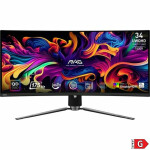 MSI Mag 341CQP QD-OLED Ultrawide QD-OLED HDR Curved Gaming Monitor 34 QHD 3440x1440 175Hz με Χρόνο Απόκρισης 0.03ms GTG