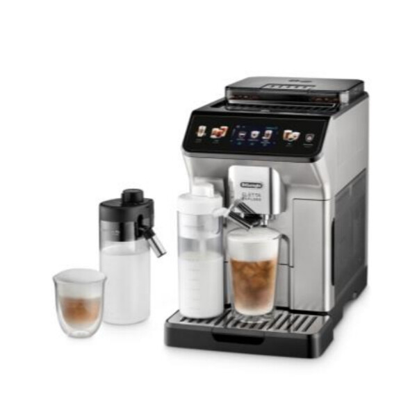 DeLonghi Eletta Explore Αυτόματη Μηχανή Espresso 1450W Πίεσης 19bar για Cappuccino με Μύλο Άλεσης Ασημί