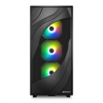 Sharkoon Rebel C80G RGB Gaming Midi Tower Κουτί Υπολογιστή με Πλαϊνό Παράθυρο Μαύρο