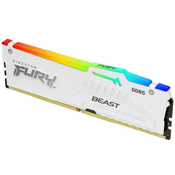 Kingston Fury Beast RGB DDR5 με Module 1x16GB και Ταχύτητα 6000 για Desktop Κωδικός KF560C36BWE2A-16