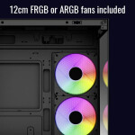 Aerocool Viewport Mini Gaming Mini Tower Κουτί Υπολογιστή με Πλαϊνό Παράθυρο και RGB Φωτισμό Μαύρο