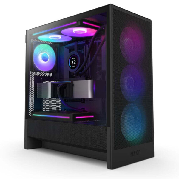 NZXT H5 2024 Flow Gaming Midi Tower Κουτί Υπολογιστή με Πλαϊνό Παράθυρο και RGB Φωτισμό Μαύρο