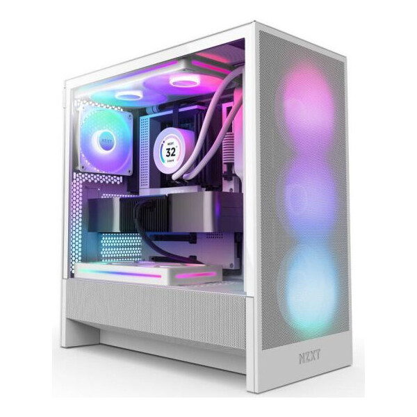 NZXT H5 Flow RGB Gaming Midi Tower Κουτί Υπολογιστή Λευκό