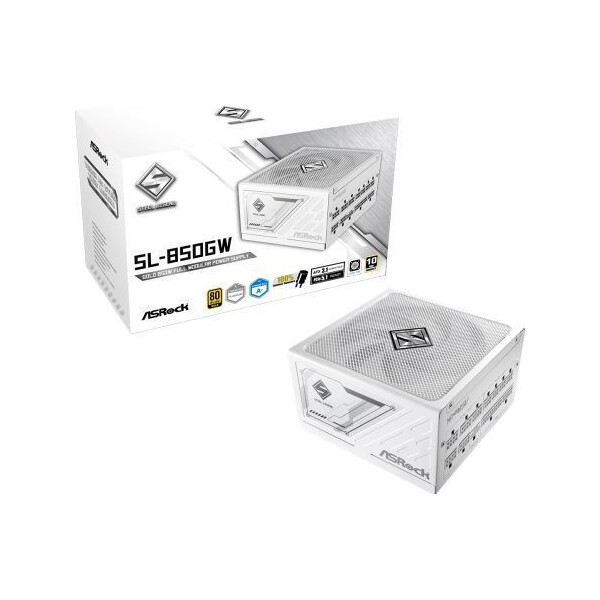 ASRock Steel Legend SL-850GW 850W Λευκό Τροφοδοτικό Υπολογιστή Full Modular 80 Plus Gold