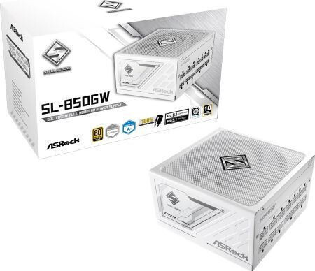 ASRock Steel Legend SL-850GW 850W Λευκό Τροφοδοτικό Υπολογιστή Full Modular 80 Plus Gold