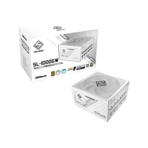 ASRock Steel Legend SL-1000GW 1000W Λευκό Τροφοδοτικό Υπολογιστή Full Modular 80 Plus Gold