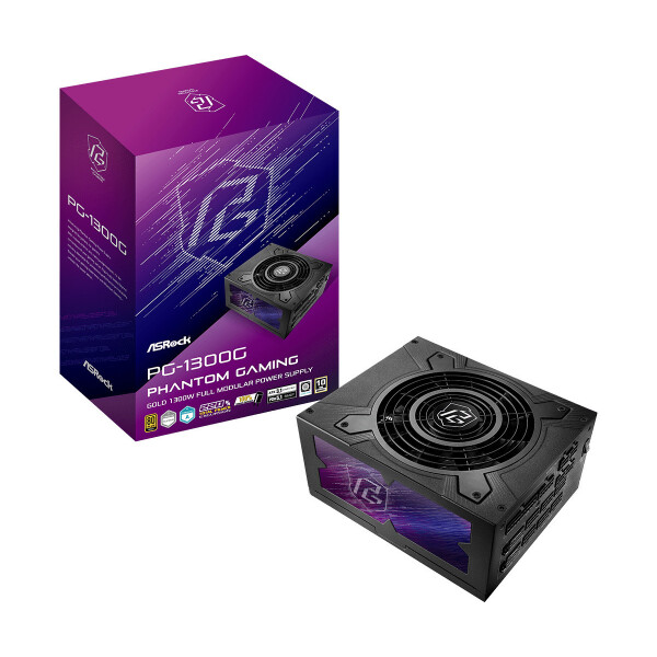 ASRock Phantom Gaming PG-1300G 1300W Μαύρο Τροφοδοτικό Υπολογιστή Full Modular 80 Plus Gold