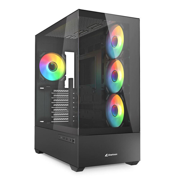 Sharkoon AK6 RGB Midi Tower Κουτί Υπολογιστή Μαύρο