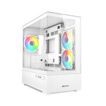Sharkoon MK6 RGB Micro Tower Κουτί Υπολογιστή με Πλαϊνό Παράθυρο Λευκό
